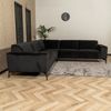 Bronx71 Ecksofa Vegas Samt schwarz links/rechts Bild 5