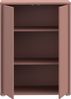 Forte ALICE SPRINGS Kommode 75 80, moderne Kommode mit 2 Drehtüren, Wohnzimmer, Flur, Schlafzimmer, Holzwerkstoff, Terrakotta, 74,5 cm breit x 99,1 cm hoch x 41,5 cm tief Bild 4