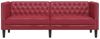 vidaXL Chesterfield-Sofa 3-Sitzer Weinrot Kunstleder 372670 Bild 3