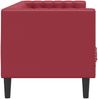 vidaXL Chesterfield-Sofa 3-Sitzer Weinrot Kunstleder 372670 Bild 4