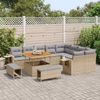 vidaXL Gartensofa-set mit Kissen 12 pcs Beige und Hellgrau Poly-Rattan 3363727 Bild 3