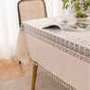 BTTO Gartentischdecke Boho Tischdecke Vintage wasserdicht & ölbeständig mit Quasten, Rechteckige Tischdecke, Möbelschutz Outdoor für Terrasse Bild 3
