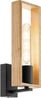 EGLO Wandleuchte LITTLETON Wandlampe,Vintage, Stahl und Holz, IP20, Wohnzimmerlampe, ohne Leuchtmittel, Wandleuchte, Flur, L11 x H33 x AL11,5 cm, schwarz, braun, 1X40W exkl. Bild 2