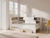 Vente-unique - TAMADU Bett Holz, Platte BeigeWeiß - B 118,5 cm x H 90,5 cm x L 211,6 cm Bild 2