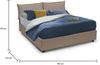 Dmora Doppelbett Asler, Stauraumbett aus Öko-Leder, Öffnung vorne, geeignet für Matratze 140x200 cm, 100 % Made in Italy, taubenGrau Bild 3