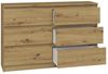 ibonto KOMMODE HANDWERKLICHE EICHE 120x75x30cm (H 75 x T 30 x B 75 cm) Bild 2