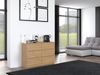 ibonto KOMMODE HANDWERKLICHE EICHE 120x75x30cm (H 75 x T 30 x B 75 cm) Bild 4