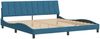 vidaXL Bettgestell ohne Matratze "Hanko" Blau 200x200 cm Samt 3207871 Bild 3