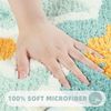 ABC Rutschfester Badteppich, weicher Mikrofaser-Badeteppich, geeignet für Badezimmer, Küchen, Schlafzimmer und Türen (doppeltes Blumenmuster Bild 4