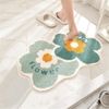 ABC Rutschfester Badteppich, weicher Mikrofaser-Badeteppich, geeignet für Badezimmer, Küchen, Schlafzimmer und Türen (doppeltes Blumenmuster Bild 3
