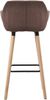 Barhocker MIRID - Stoff Coffee 51x50x101 cm | Barstuhl Mit Lehne Tresenhocker Tresenstuhl Kneipenhocker Kneipenstuhl Bild 3