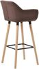 Barhocker MIRID - Stoff Coffee 51x50x101 cm | Barstuhl Mit Lehne Tresenhocker Tresenstuhl Kneipenhocker Kneipenstuhl Bild 2