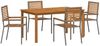 vidaXL Garten Essgruppe 5 pcs Grau Massivholz Akazie 3365518 Bild 2