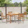 vidaXL Garten Essgruppe 5 pcs Grau Massivholz Akazie 3365518 Bild 4