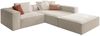 KAWOLA Sofa CARMO Ecksofa Stoff weiß mit Hocker Recamiere rechts 68 x 191 x 306 cm Bild 3