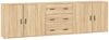 vidaXL Sideboards 3 Stk. Sonoma-Eiche Holzwerkstoff 3185402 Bild 2