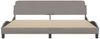 vidaXL Bettgestell "Dover" Taupe 200x200 cm Stoff 373249 Bild 4