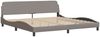 vidaXL Bettgestell "Dover" Taupe 200x200 cm Stoff 373249 Bild 3