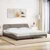 vidaXL Bettgestell "Dover" Taupe 200x200 cm Stoff 373249 Bild 2