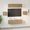 vidaXL TV-Schrankset Wandmontiert 6 pcs Artisan-Eiche Holzwerkstoff 3393401 Bild 4