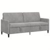 vidaXL Sofa mit Stauraum Hellgrau 192 x 78 x 87 cm Polyester 42036989 Bild 2