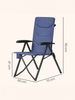 SONGMICS Campingstuhl faltbar, 2er Set, 95°-150° verstellbare Rückenlehne, Klappstuhl, drehbarer Getränkehalter, Tragetasche, Schultergurt, für Garten, Camping, Angeln, blau Bild 3