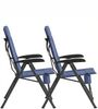 SONGMICS Campingstuhl faltbar, 2er Set, 95°-150° verstellbare Rückenlehne, Klappstuhl, drehbarer Getränkehalter, Tragetasche, Schultergurt, für Garten, Camping, Angeln, blau Bild 2