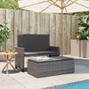 vidaXL Gartenbank mit Kissen und Hocker Grau Poly Rattan 368409 Bild 3