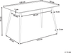 Esstisch MULGA 120 cm 70 cm Marmor Optik Sicherheitsglas Weißer Marmor Bild 2