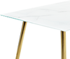 Esstisch MULGA 120 cm 70 cm Marmor Optik Sicherheitsglas Weißer Marmor Bild 5
