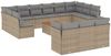vidaXL 14-tlg. Garten-Sofagarnitur mit Kissen Beige Poly Rattan 3256255 Bild 2