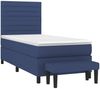 vidaXL Boxspringbett mit Matratze Blau 90x190 cm Stoff 3136643 Bild 3
