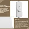 ZMH Nachttischlampe 1er Set Moderne Tischleuchten - Wohnzimmer Tischlampe mit Stoffschirm E27 Fassung Max. 40W Weiß Bild 4