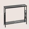 Konsolentisch Flurtisch Beistelltisch Höhenverstellbar 101x25x80.5 cm Schwarz Bild 3