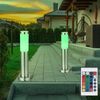 2er Set RGB LED Sockellampe, dimmbar, Fernbedienung H 45 cm Bild 5