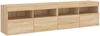 vidaXL TV-Wandschränke mit LED-Leuchten 2 Stk. Sonoma-Eiche 80x30x40cm 837202 Bild 3