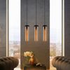 ZMH Hängelampe Vintage Esstisch Pendelleuchte Schwarz - 3 Flammig Hängeleuchte Höhenverstellbar E27 Esstischlampe Hängend Pendellampe Glas für Küchen Schlafzimmer Wohnzimmer (ohne Leuchtmittel) Bild 3