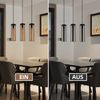ZMH Hängelampe Vintage Esstisch Pendelleuchte Schwarz - 3 Flammig Hängeleuchte Höhenverstellbar E27 Esstischlampe Hängend Pendellampe Glas für Küchen Schlafzimmer Wohnzimmer (ohne Leuchtmittel) Bild 5