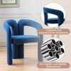LVHOM Armlehnstuhl M-Form Freizeitstuhl, Bürostuhl, Polsterstuhl, Besucherstuhl, runde Sessel mit breiter Polsterung, flauschiger Stoffstuhl, 2 St, für Esszimmer, Wohnzimmer, Büro, Schlafzimmer Bild 5