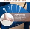LVHOM Armlehnstuhl M-Form Freizeitstuhl, Bürostuhl, Polsterstuhl, Besucherstuhl, runde Sessel mit breiter Polsterung, flauschiger Stoffstuhl, 2 St, für Esszimmer, Wohnzimmer, Büro, Schlafzimmer Bild 4