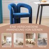 LVHOM Armlehnstuhl M-Form Freizeitstuhl, Bürostuhl, Polsterstuhl, Besucherstuhl, runde Sessel mit breiter Polsterung, flauschiger Stoffstuhl, 2 St, für Esszimmer, Wohnzimmer, Büro, Schlafzimmer Bild 3