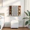vidaXL Spiegelschrank mit LED Altholz 70x16,5x60 cm 857003 Bild 3