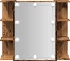 vidaXL Spiegelschrank mit LED Altholz 70x16,5x60 cm 857003 Bild 5