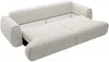 Vente-unique - MONELIA Sofa Stoff Grau - B 106 cm x H 81 cm x L 260 cm Bild 4