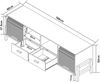 Fernsehschrank Kvaefjord 160x40x52 cm Weiß/Grau [en. casa] Bild 3
