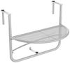 Outsunny Balkonhängetisch Hängetisch Gartentisch höhenverstellbar halbrund Ø30 cm Terrasse Metall Weiß L60 x B45 x H50 cm Bild 2