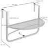Outsunny Balkonhängetisch Hängetisch Gartentisch höhenverstellbar halbrund Ø30 cm Terrasse Metall Weiß L60 x B45 x H50 cm Bild 3