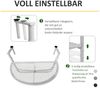Outsunny Balkonhängetisch Hängetisch Gartentisch höhenverstellbar halbrund Ø30 cm Terrasse Metall Weiß L60 x B45 x H50 cm Bild 4
