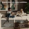 skølm 'Freki' Cloud Sofa 3 Sitzer, Vollschaumcouch mit Federkern und Vakuum-Kompression, kein Aufbau erforderlich, mit 3 Kissen, Cord beige Bild 3