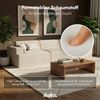 skølm 'Freki' Cloud Sofa 3 Sitzer, Vollschaumcouch mit Federkern und Vakuum-Kompression, kein Aufbau erforderlich, mit 3 Kissen, Cord beige Bild 5